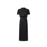 Women's  Chinese-Style Satin Jacquard Midi Dress